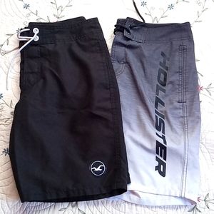 Two pair of Hollister California swim trunks size 28